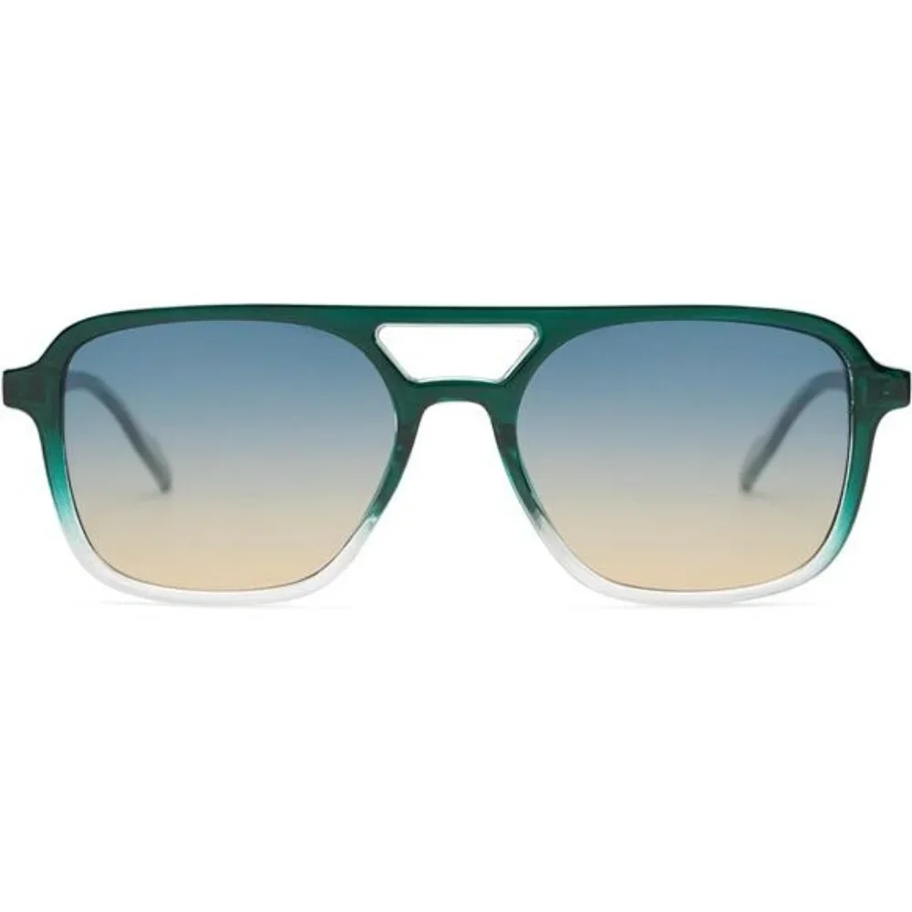 Retro Aviator Sunglasses for Women Men Green/Gray